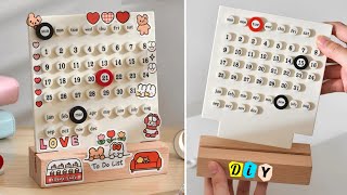 DIY Manual Desk Calendar at Home  How to Make a Cute Manual Calendar [upl. by Dann]