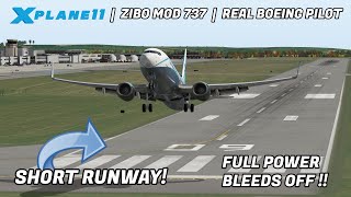 REAL BOEING 737 PILOT  FULL POWER Bleeds Off Short Runway Take off Tutorial [upl. by Nikal]