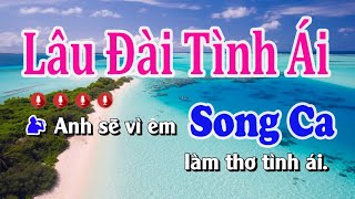 Karaoke Lâu Đài Tình Ái Song Ca  Nhạc Sống Nguyễn Linh [upl. by Eilsek]