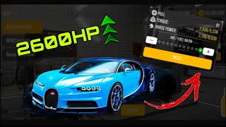 2600 hp Bugatti Chiron UPGRADE DRAG TUNE 6 sec acceleration Car Parking Multiplayer 2 [upl. by Aggi997]