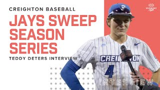 Creighton Baseball Sweeps Season Series Over Nebraska  Teddy Deters Interview [upl. by Chic756]