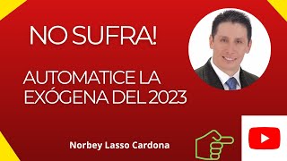 INFORMACIÓN EXÓGENA AÑO 2023 Y SU AUTOMATIZACIÓN [upl. by Miharba850]