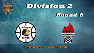 Atlasbasket  Div 2Round 6  LA SLIPPERS vs TINDER BOLOGNIA [upl. by Saerdna]