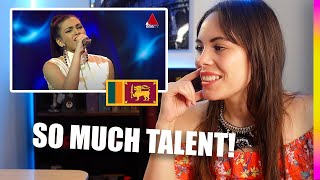 Latina REACTION to Hoiya Hoiya හොයියා හෝයියා The Voice Sri Lanka [upl. by Thynne788]