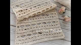 How to Crochet Lacy Summer Scarf Easy Pattern Simple Stitches Crochet Video Tutorial [upl. by Nomor935]