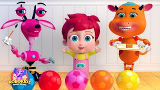 Colors Song  Lets Learn The Colors Name  Nursery Rhymes  Robo kidz [upl. by Dahraf]