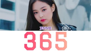 BLACKPINK JENNIE AI COVER  365 COLOR CODED LYRICS ORIGINAL BY ZEDD KATY PERRY [upl. by Nahtonoj]