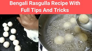 Full Tips And Tricks To Make Soft Spongy Rasgulla ll Vijaya Dashami Special Bengali Rasgulla [upl. by Abdulla]