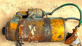 Restoration Old Damaged 24v Starter Motor  Restore Burnt 24v Starter Motor [upl. by Eyssej]