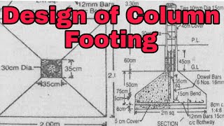 Design of Column Footing  Column Footing Design  Column Footing  Footing  Foundation 2024 [upl. by Thorrlow644]