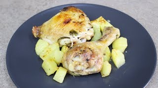 POLLO E PATATE AL FORNO IN 1 MINUTO  ricette veloci  FoodVlogger [upl. by Herwig]