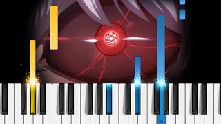 Tokyo Ghoulre OP  asphyxia  EASY Piano Tutorial [upl. by Winograd]