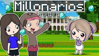 Me Adopta una FAMILIA de MILLONARIOS en Minecraft [upl. by Euqilegna]