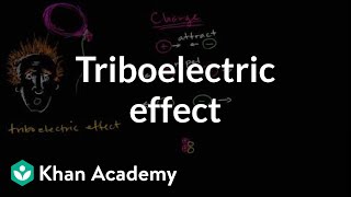 Triboelectric effect and charge  Physics  Khan Academy [upl. by Imaon]