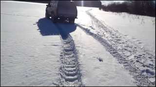 Mazda B2500 with chains snow offroad in Rissia [upl. by Croydon]