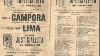 MARCHA JUSTICIALISTA  AÑOS 70  CAMPORA Y SOLANO LIMA [upl. by Elyk519]