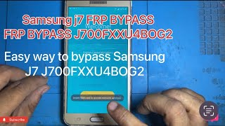 Samsung J7 FRP Bypass J700F [upl. by Elocim]