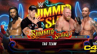 FULL MATCH John Cena amp Roman Reigns vs Brock Lesnar amp Batista Raw [upl. by Anemaj]