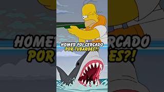 HOMER FOI CERCADO POR TUBARÕES simpsons thesimpsons shorts bart homer [upl. by Catton]