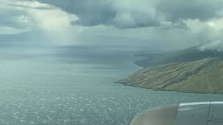 Maui Hawaii Landing At Kahului Airport With Rainbow [upl. by Bonis]