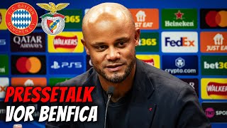 quotFreue mich ihn wiederzusehenquot  Pressetalk vor Benfica mit Palhinha amp Kompany [upl. by Farleigh]