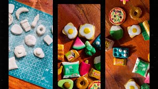 How I made my air dry clay fridge magnets  DIY fridge magnets  art dry clay diy [upl. by Corbie709]