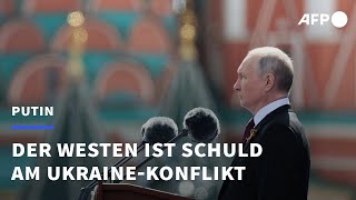 Putin wirft Westen quotKriegquot gegen Russland vor  AFP [upl. by Aihsikal49]