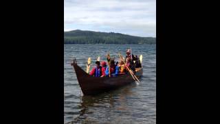 VIU Tribal Journeys Canoe Asking Permission to Land on Kwakiutl Territory Fort Rupert BC [upl. by Eseela]