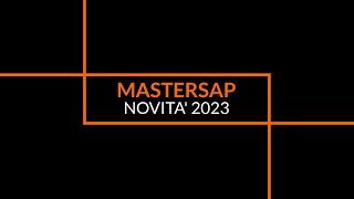 Novità MasterSap 2023 [upl. by Kavanagh]