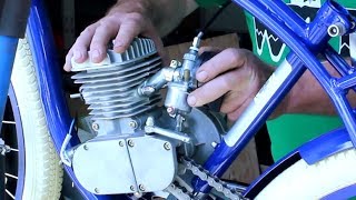 How To Build Motorized Bicycle Part 6  Installing Carburetor and Throttle Assembly [upl. by Nilrem856]