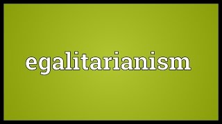 Egalitarianism Meaning [upl. by Golden156]