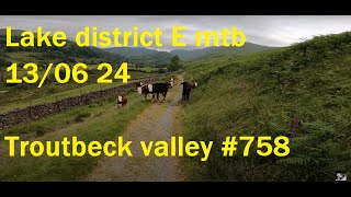 Exploring a bridleway Kirkstone pass E mountain biking Troutbeck valley lake district 13062024 [upl. by Otrebliw534]