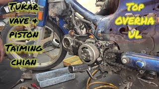 EX5 high power block baru tukar timing chain set  jom belajar cara pasang  top overhaul 🔥🔥 [upl. by Ahseenak186]