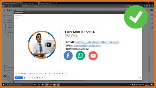 Como Poner una FIRMA en Gmail CON IMAGEN Y TEXTO 2024 ✅ FIRMAR EN GMAIL [upl. by Narf920]