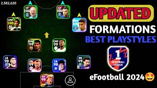 Updated BEST Formations 🔥 in eFootball 2023 Mobile 424 ATTACK [upl. by Micki916]