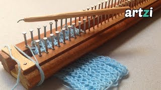 Homemade Knitting Loom and Needle [upl. by Aiki246]