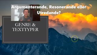 1 Skillnader mellan argumenterande text resonerande text och utredande text i syftet och strukturen [upl. by Ynor]