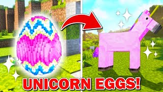 We Found A SUPER RARE UNICORN EGG On Friends Island In Minecraft [upl. by Tito932]