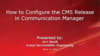 How to Configure the Avaya CMS Release in Avaya Communication Manager [upl. by Ahsyek]