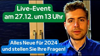 LiveEvent am 2712 ab 13 Uhr  Was sich ab 2024 ändert und ich beantworte Eure Fragen Pflegegrad [upl. by Eidissac]