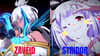 GBVSR High Level Gameplay Zaveid Zooey VS Stridor Vakala [upl. by Ecad986]