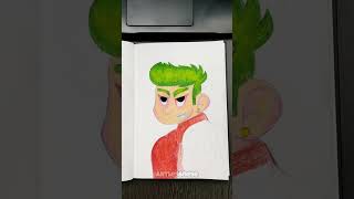 Drawing a green hair boy art [upl. by Anaej825]