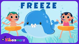 Ocean Animals Freeze Dance  The Kiboomers Kids Dance Songs and Nursery Rhymes [upl. by Donelle]