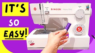 Singer Heavy Duty Sewing Machine Threading Tutorial  Easy Sewing for Beginners with Ooni Crafts [upl. by Anderea585]