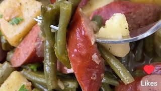 CROCK POT SLOW COOKER MEALS BEST GREEN BEAM RECIPE EVER [upl. by Ylebmik]