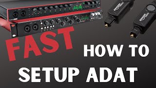 Focusrite 18i20 ADATOptical Tutorial Faster [upl. by Anitirhc]