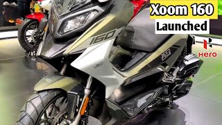 Finally🔥New Hero Xoom 160 cc Maxi scooter Revealed  features price  hero Xoom 160 launch date💥 [upl. by Bilek]