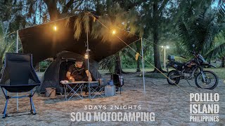 SOLO MOTOCAMPING BRIÑAS BEACH RESORT POLILLO ISLAND QUEZON SILENT VLOGRELAXINGFIRE MAPLEOUTIN [upl. by Eonak]