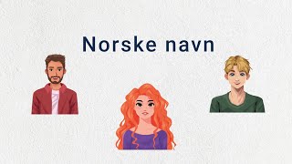 Norske navn norsk språk norskkurs norwegian skolen school Norge languagelearning [upl. by Dahcir892]