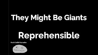 They Might Be Giants  Reprehensible karaoke [upl. by Egdirdle]